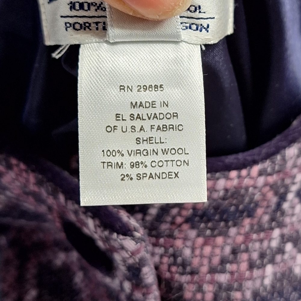 Pendelton Vintage Virgin Wool Ikat Pattern Blazer, Size 10 RN#29685 - Picture 3 of 14